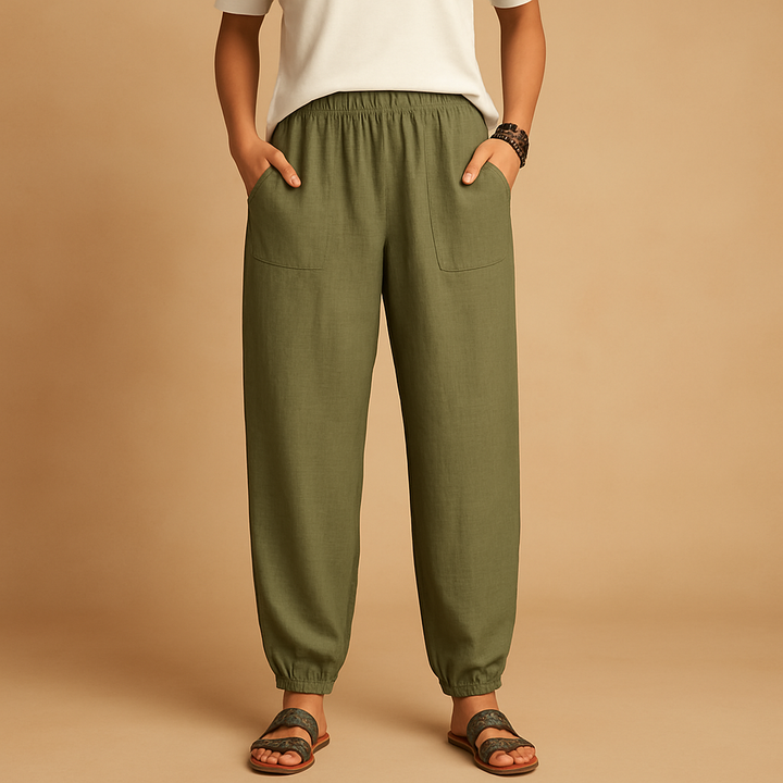 Boho Breeze High-Rise Trousers
