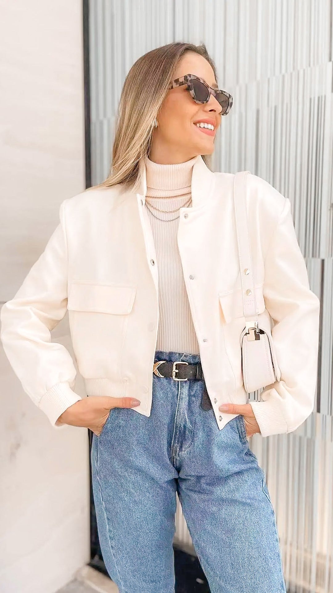 Rhea Button Down Bomber Jacket