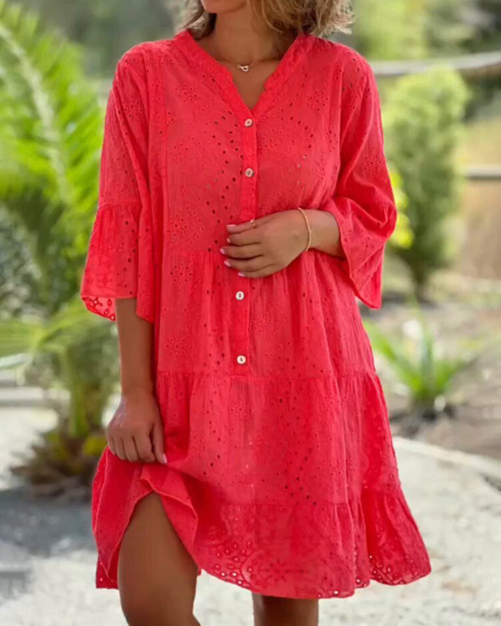 Hollow out loose dress