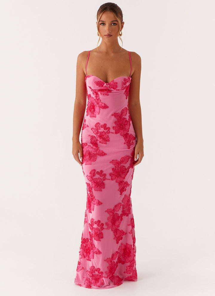 Vestido floral sin tirantes