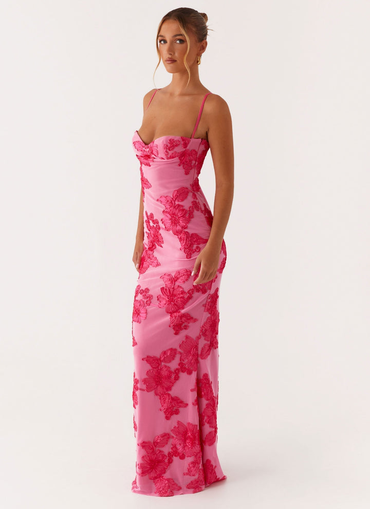 Vestido floral sin tirantes