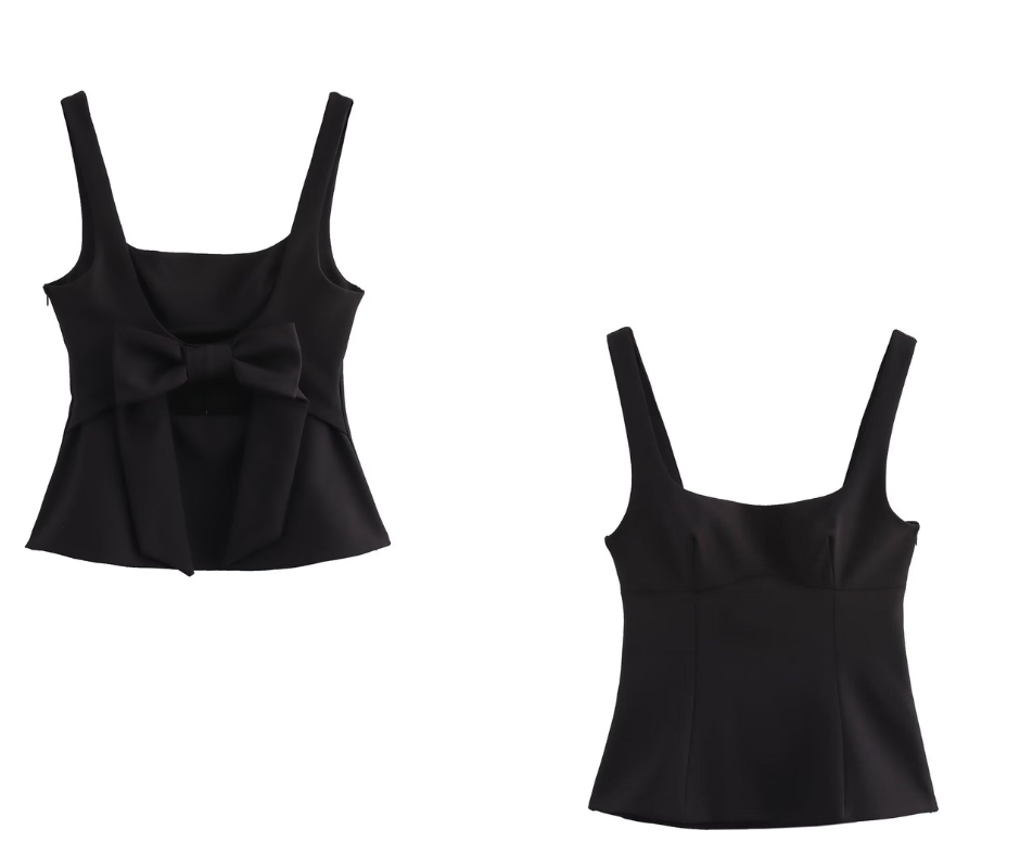 Elegante blusa de primavera con detalle de lazo