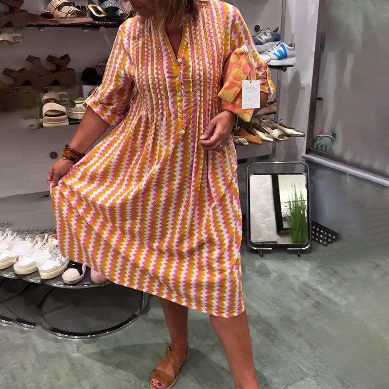 Wave Print Dress