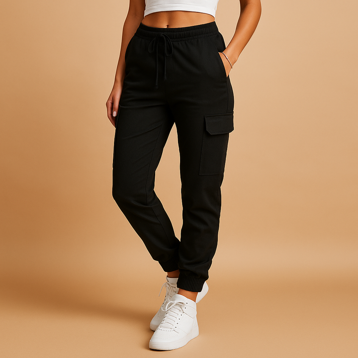 Tailored High-Waist Cargo Pants