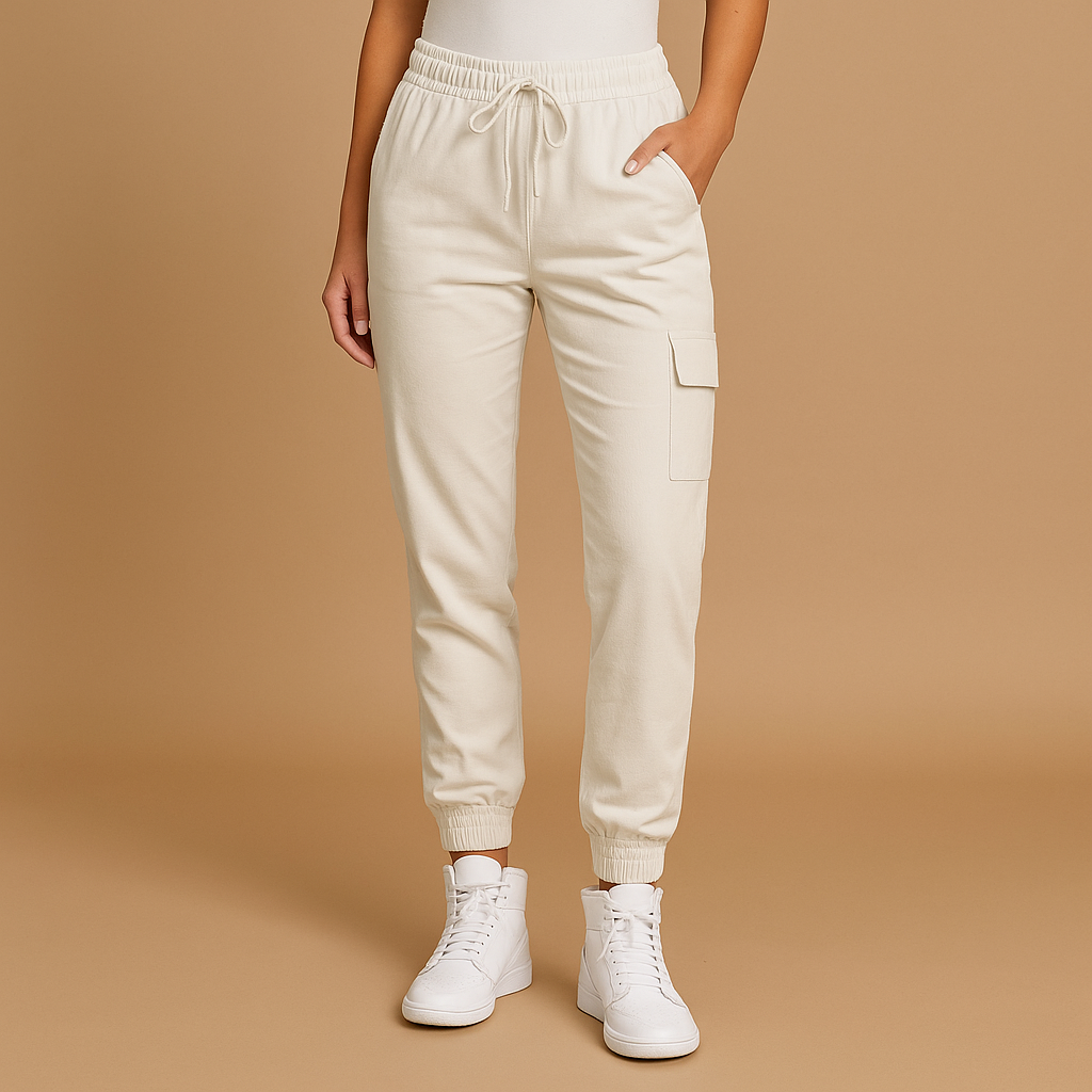 Tailored High-Waist Cargo Pants
