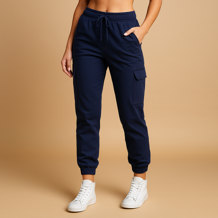 Tailored High-Waist Cargo Pants