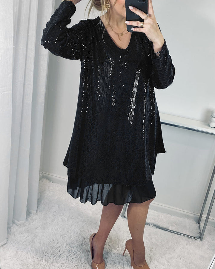 Elegant Loose Dress with Long Sleeve