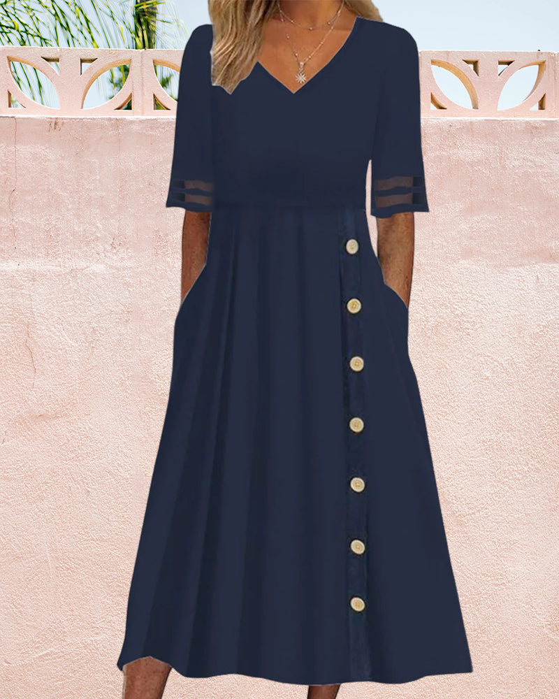 Temperament V-Neck Dress