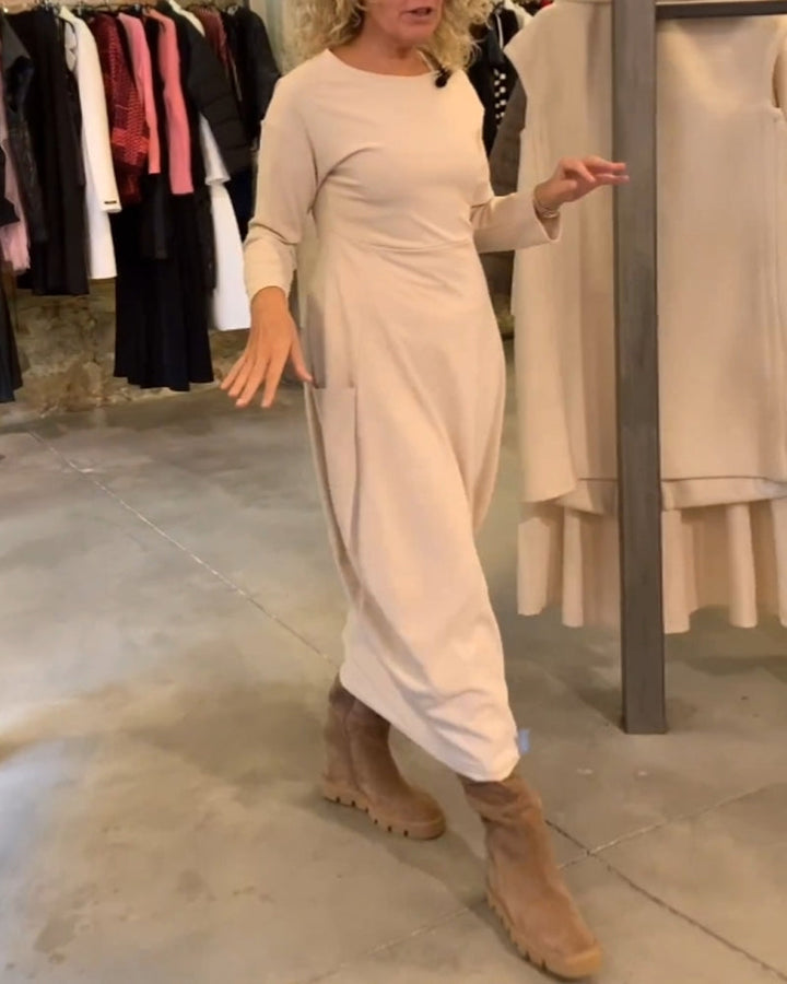 Versatile round neck dress