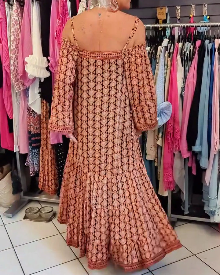 Bohemian Style Suspender Loose Dress