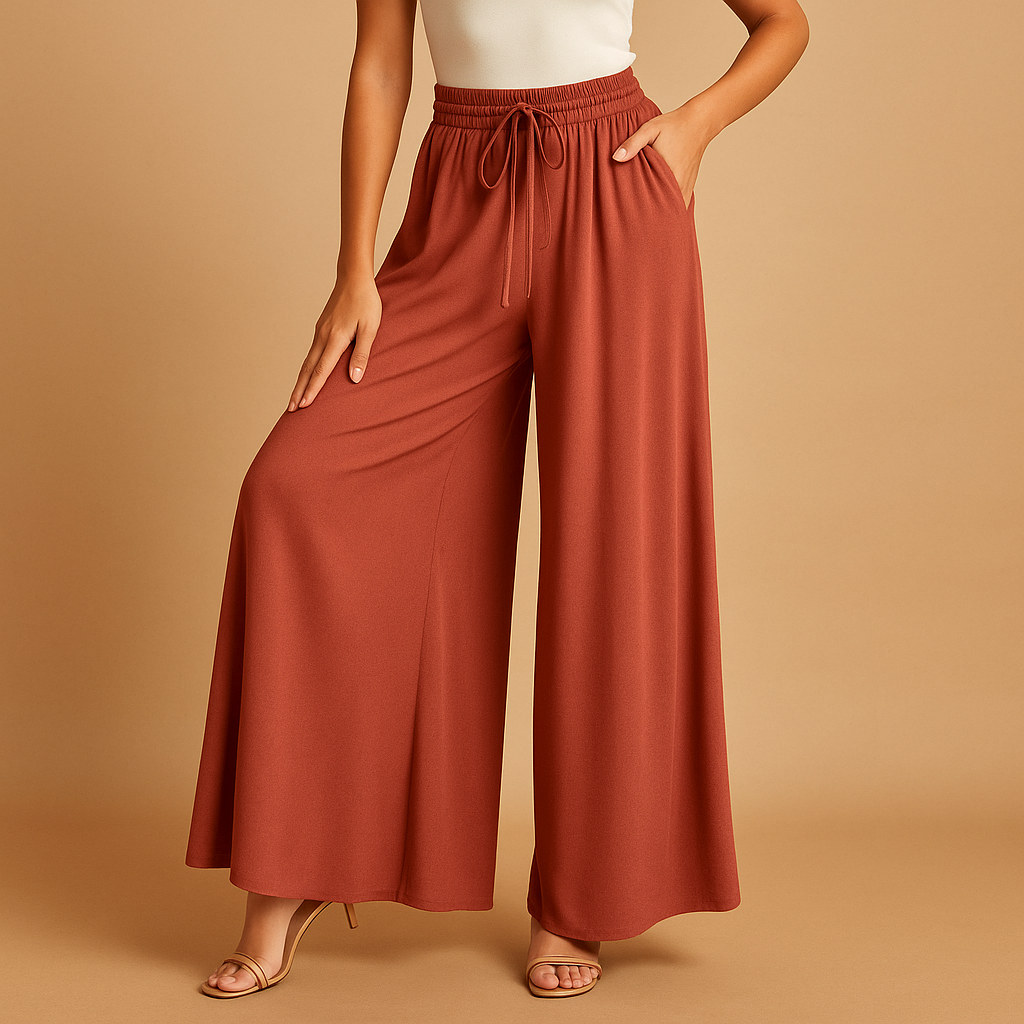 Graceful High-Waist Wide Leg Pants