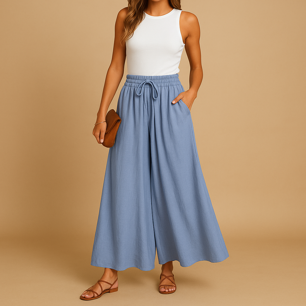 Graceful High-Waist Wide Leg Pants