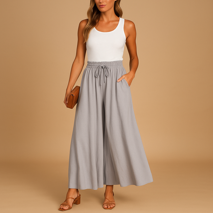 Graceful High-Waist Wide Leg Pants