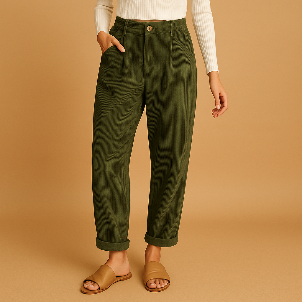 Straight Fit Corduroy Pants