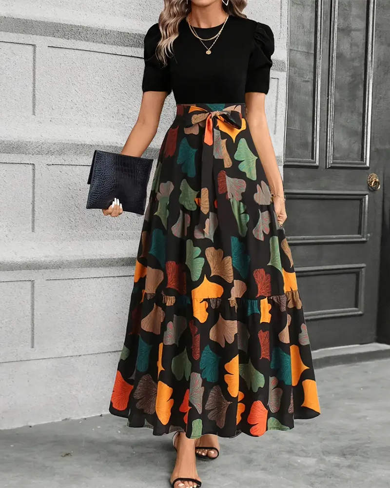 Fashionable And Elegant Printed Dress