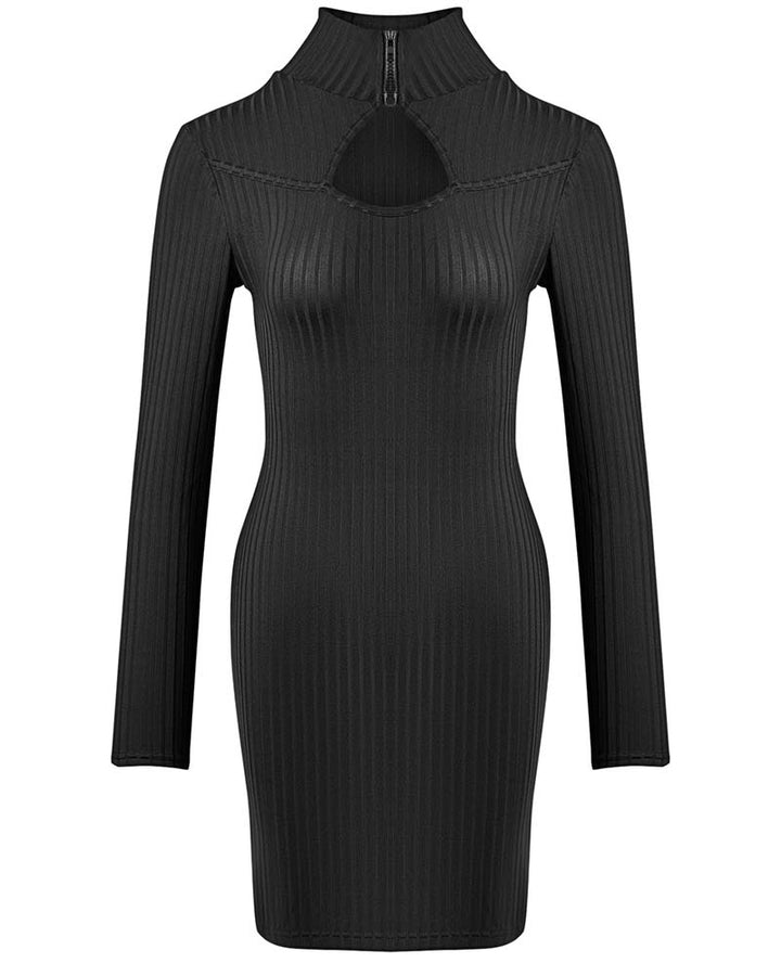 Solid Color Skinny Casual Dress