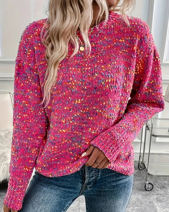 Crew Neck Colorful Jumper