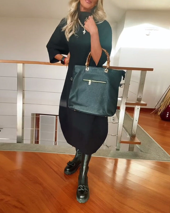 High-Neck Fashionable Dress