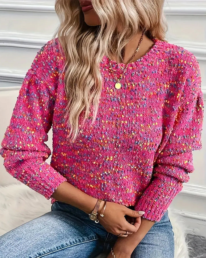 Crew Neck Colorful Jumper