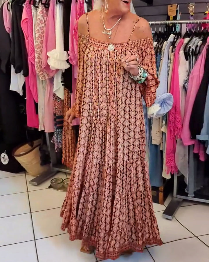 Bohemian Style Suspender Loose Dress