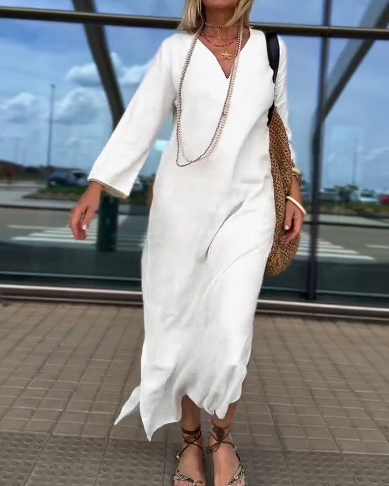 Elegant And Stylish V-Neck Dress
