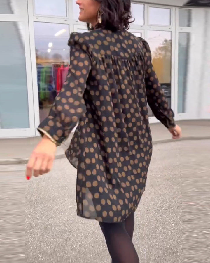 Polka Dot Long Sleeve Dress