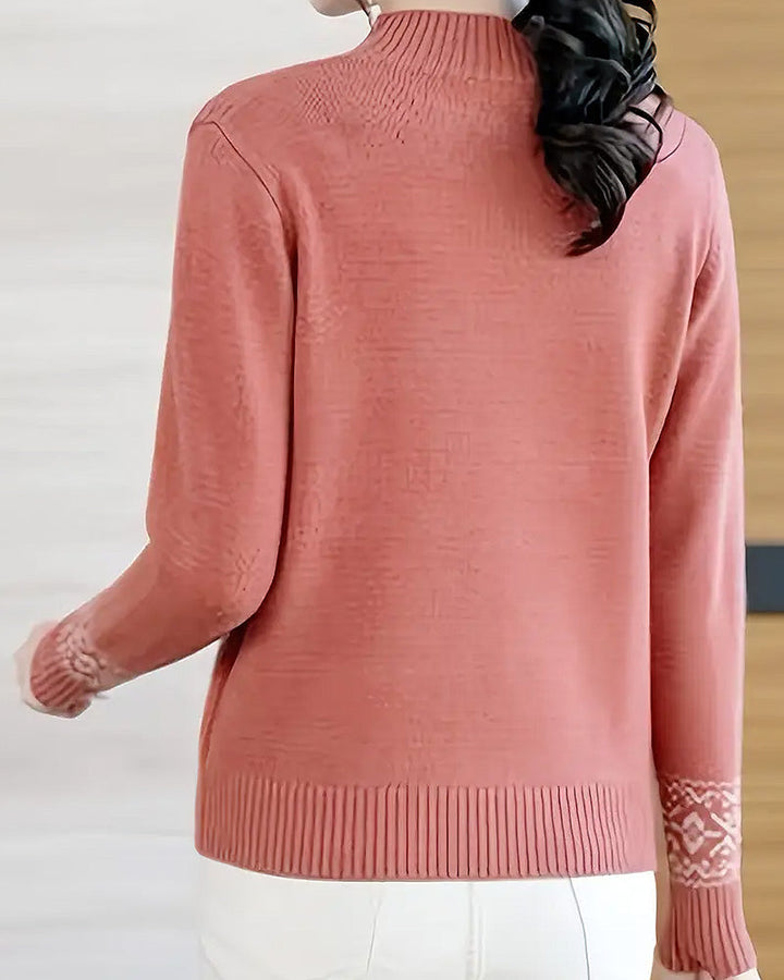 Half Turtleneck Jacquard Jumper