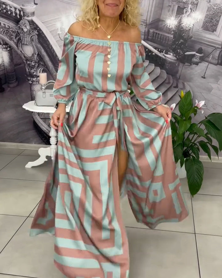 Fashionable And Elegant Printed Dress