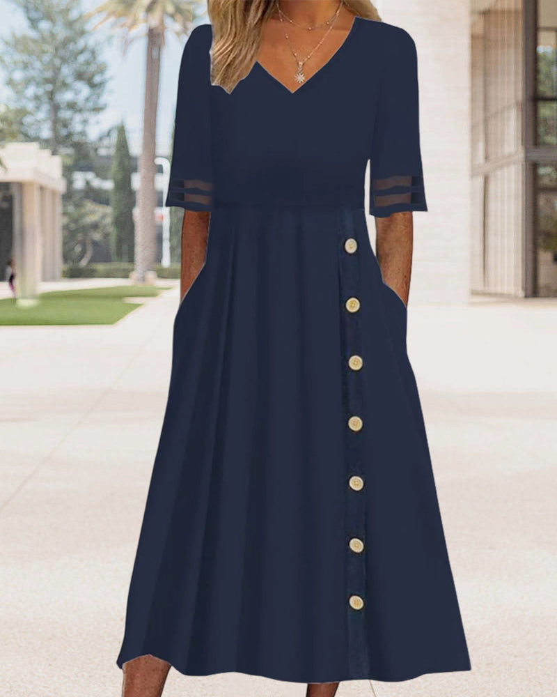 Temperament V-Neck Dress