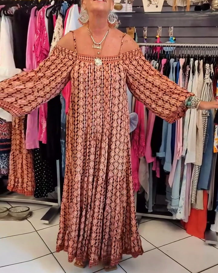 Bohemian Style Suspender Loose Dress