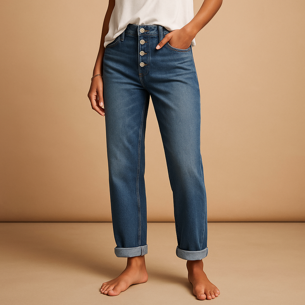 Relaxed High-Waist Denim