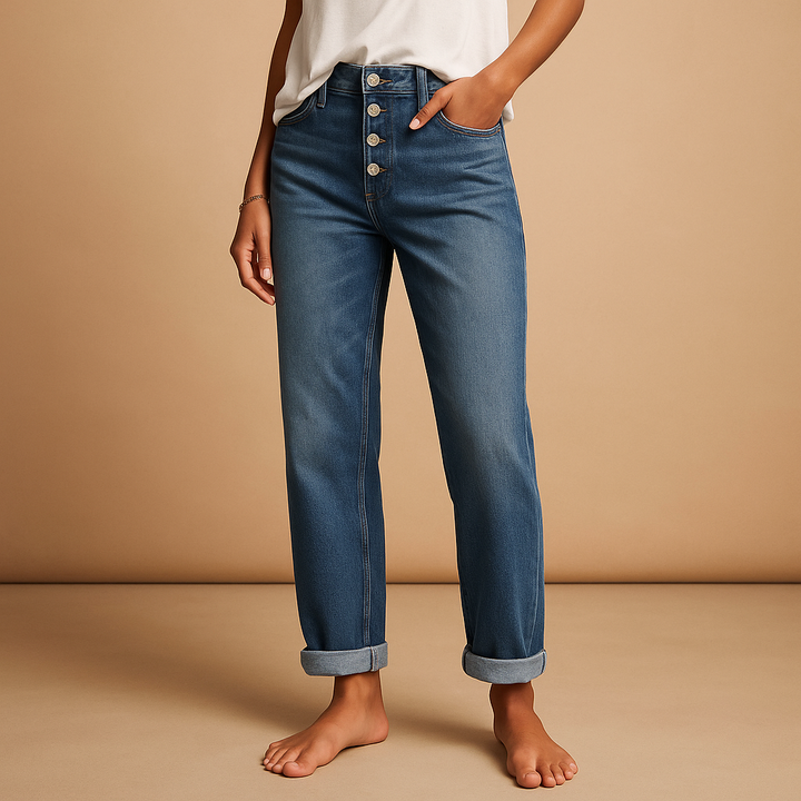 Relaxed High-Waist Denim