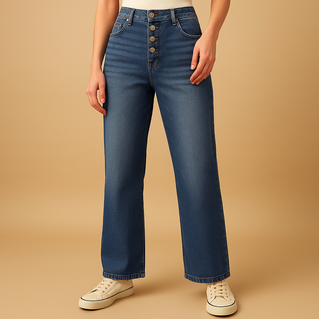 Relaxed High-Waist Denim
