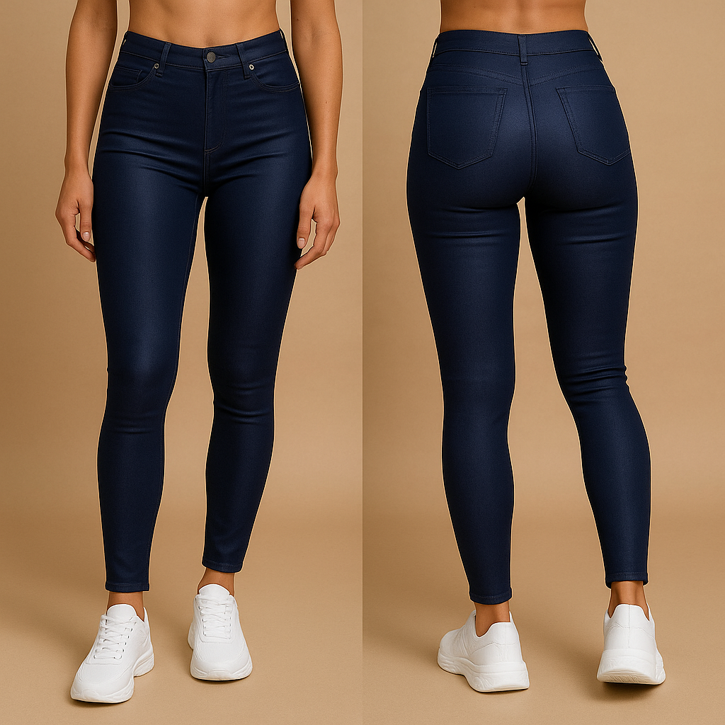 Sleek High-Rise Leather Trousers