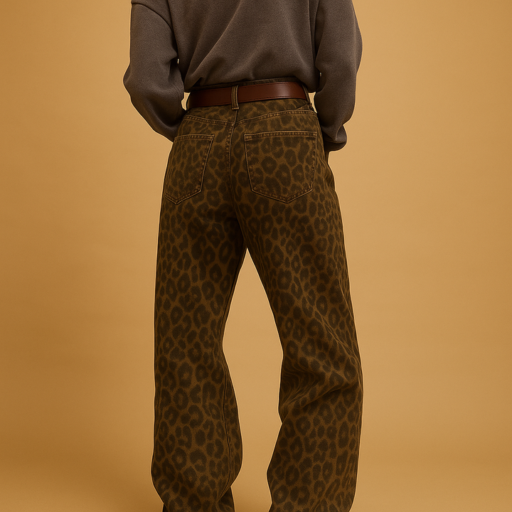 Fierce Fit Leopard Jeans