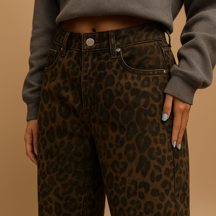 Fierce Fit Leopard Jeans
